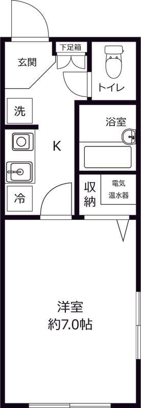ビラ・クランツ 205 間取り図