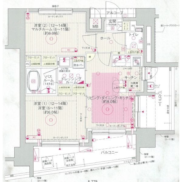 エステムプラザ飯田橋タワーレジデンス 1304 間取り図