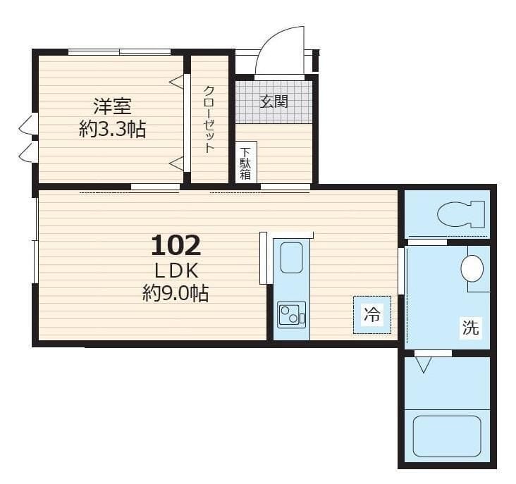 Hale Lino ハレリノ 102 間取り図