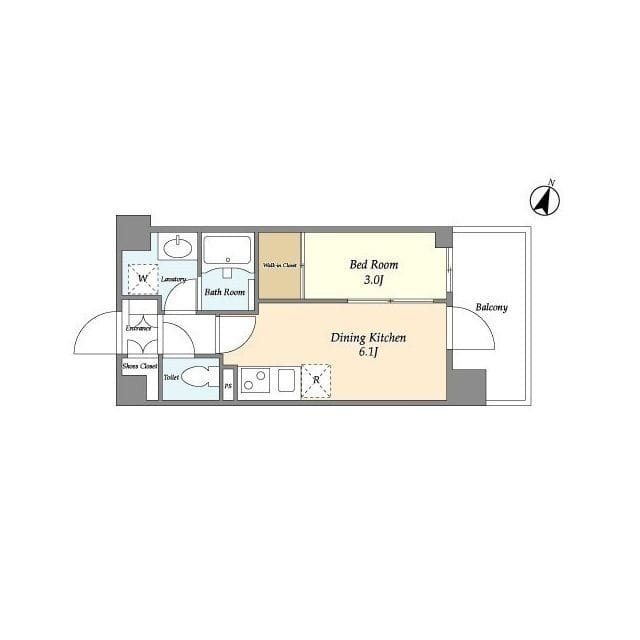 アジュールテラス目黒八雲 209 間取り図