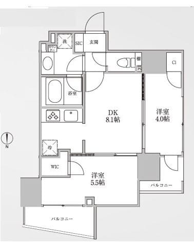レジディア御茶ノ水Ⅱ 0403 間取り図