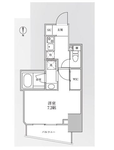 レジディア御茶ノ水Ⅱ 1002 間取り図
