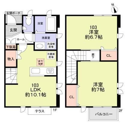 アポロハウス 103 間取り図
