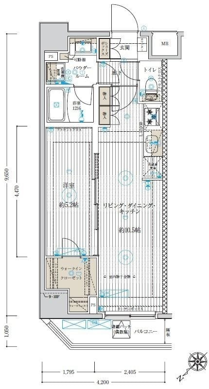 ベルグレード浅草DUE 205 間取り図