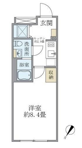 HTピア赤坂 504 間取り図