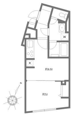アルティザ上野毛 0503 間取り図