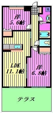 サン・キャッスル 103 間取り図