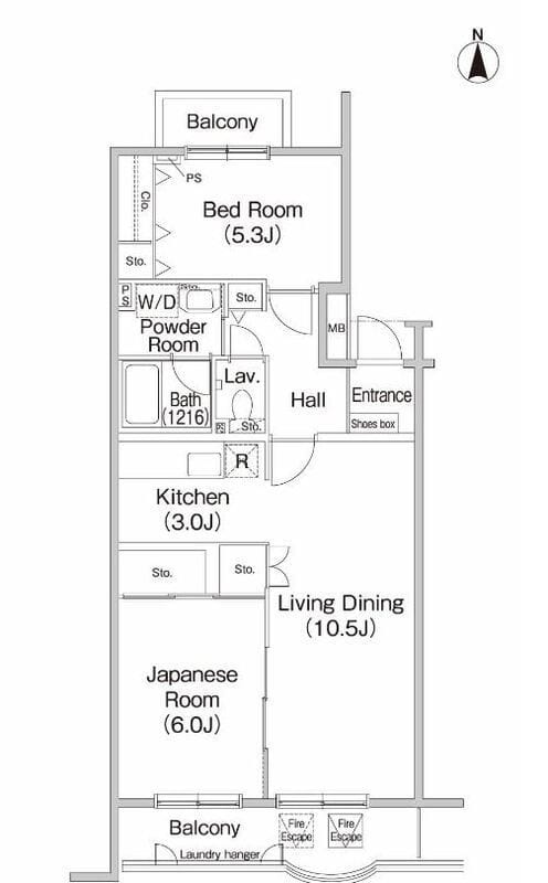 フィール野川B 0306 間取り図