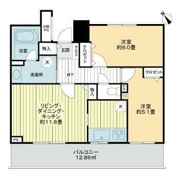 ライオンズマンション目白 1302 間取り図