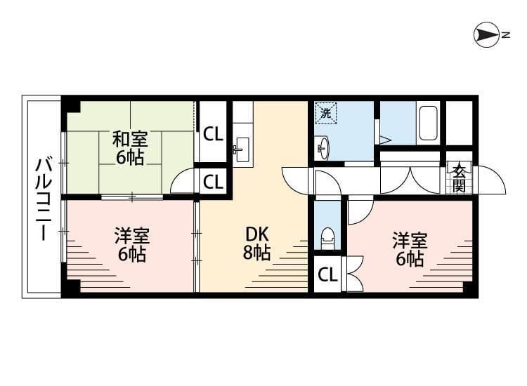 大新ヒルズ西馬橋 302 間取り図