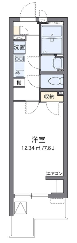 クレイノアムレット 矢口渡 302 間取り図