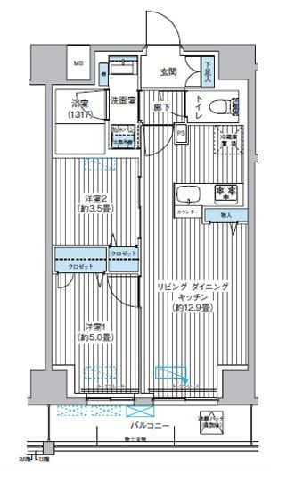 Y’s本所 202 間取り図