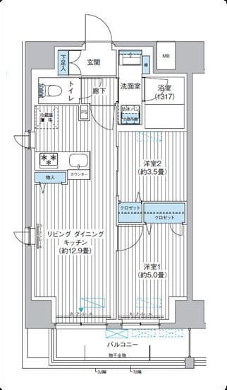 Y’s本所 203 間取り図