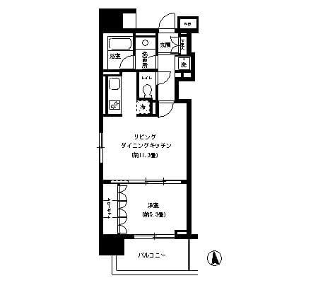 KDXレジデンス芝公園 201 間取り図