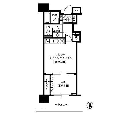 KDXレジデンス芝公園 203 間取り図