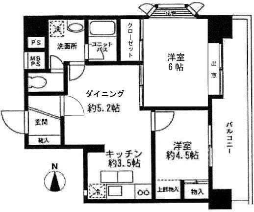 西川口朝日マンション 0501 間取り図