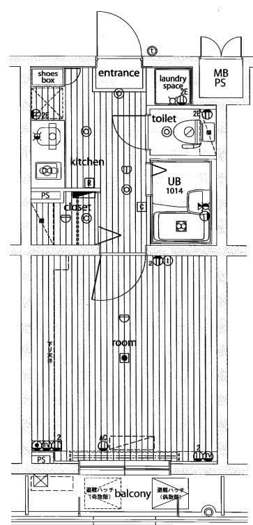 サンテミリオン千歳烏山 102 間取り図