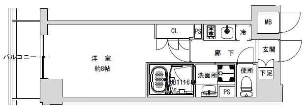 プライマル千石 202 間取り図