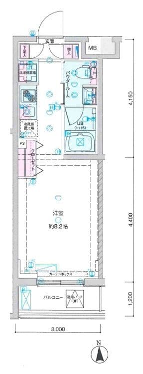 ジェノヴィア東向島Ⅲスカイガーデン 103 間取り図