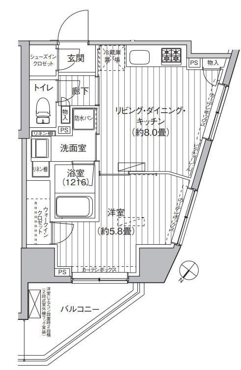ヒューリックレジデンス駒込 01202 間取り図