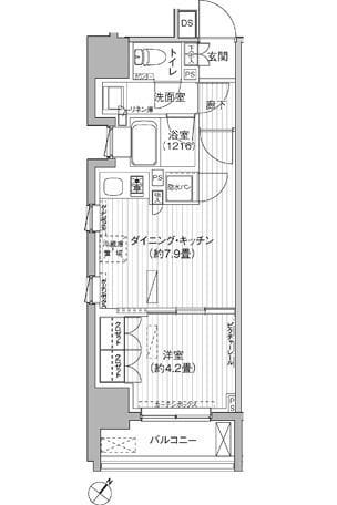 ヒューリックレジデンス駒込 404 間取り図
