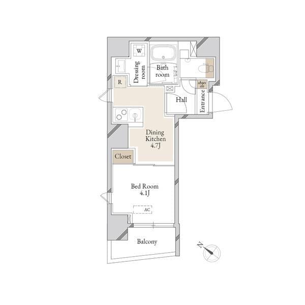 LiveCasa日本橋浜町 302 間取り図