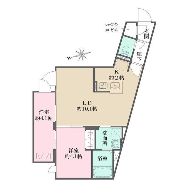 グローリオシェルト杉並方南町 204 間取り図
