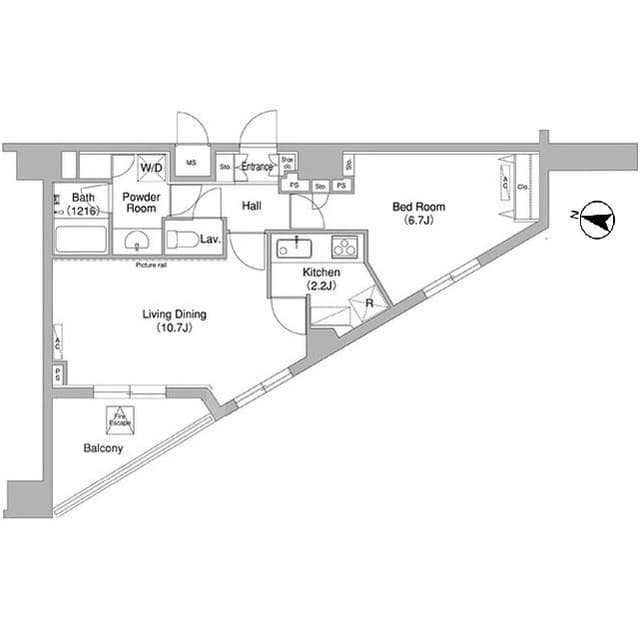 コンフォリア下北沢 1001 間取り図