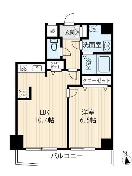 ARCOBALENO MUSASHIKOYAMA 401 間取り図