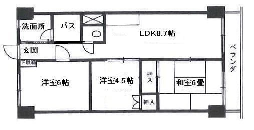 矢野第3ビル 702 間取り図