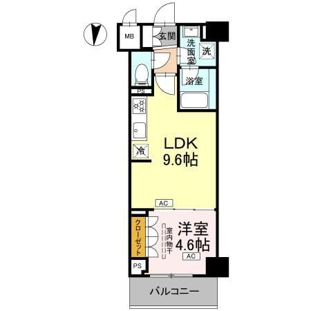 ロイジェント潮見 0102 間取り図