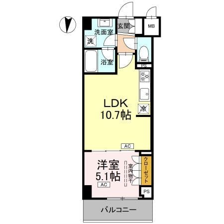 ロイジェント潮見 0712 間取り図