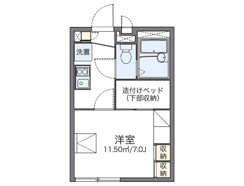 レオパレスハピネス 204 間取り図