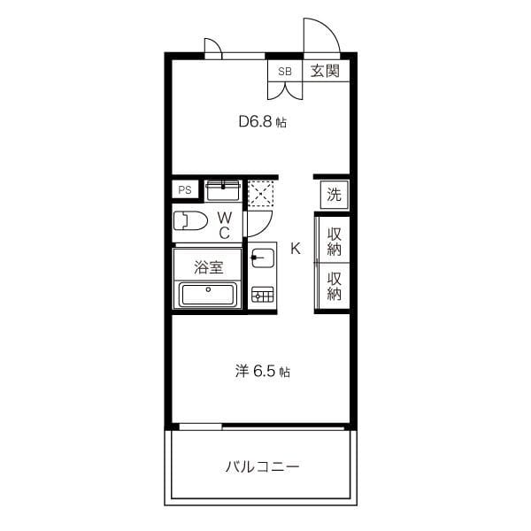 DeLCCS祐天寺Ⅱ 001 間取り図