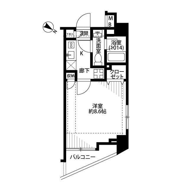 プレール・ドゥーク板橋区役所前 301 間取り図