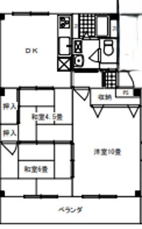 レジオン松戸 302 間取り図