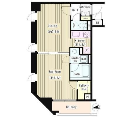 シティカレント大手町 501 間取り図