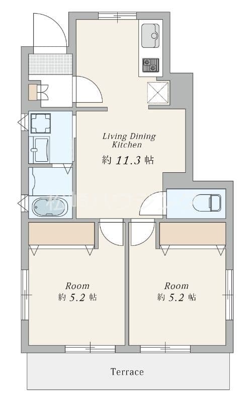 新井3丁目貸家 101 間取り図