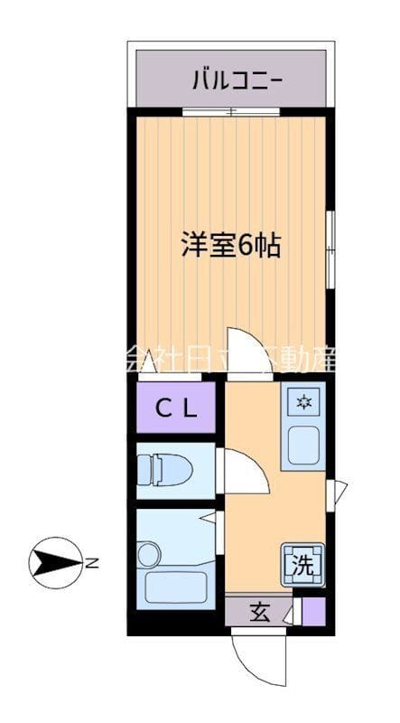 コーポオーロラ 201 間取り図