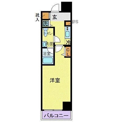 カスタリア蔵前 406 間取り図