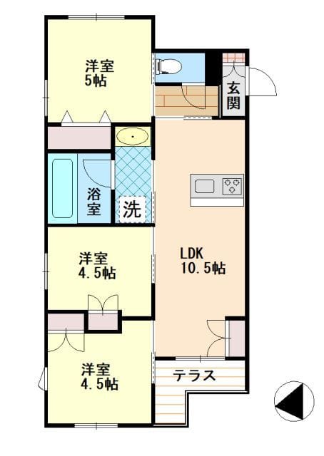 グラン シェル(ペット共生) 101 間取り図