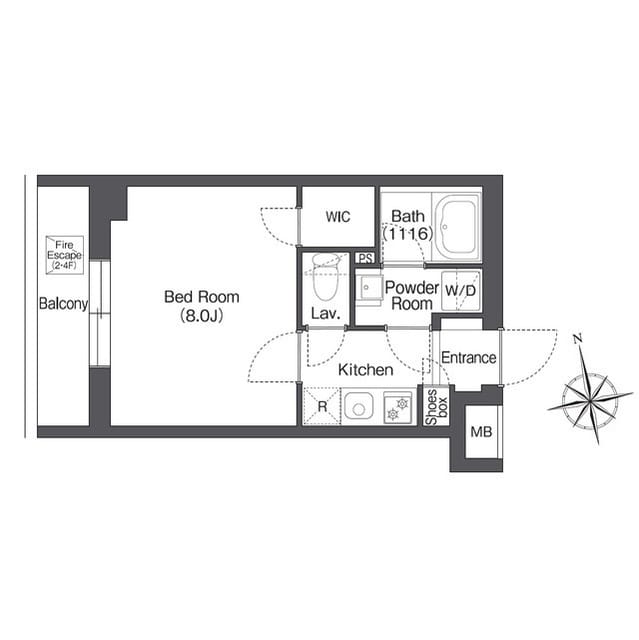 AIFLAT桜上水 206 間取り図