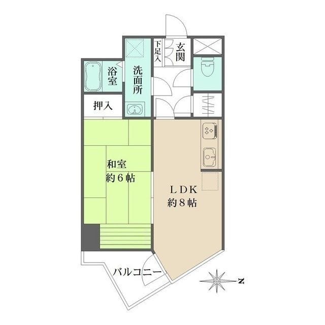 コーポリヴァーストン 603 間取り図
