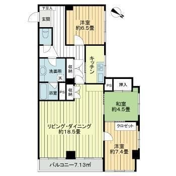 ドミール五番町 2114 間取り図