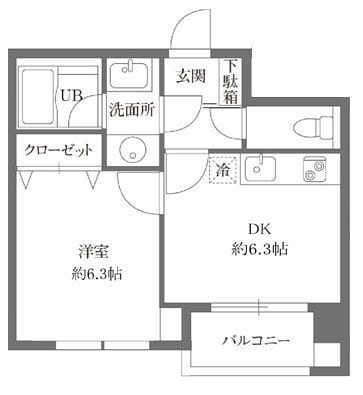 友泉巣鴨ビル 0702 間取り図