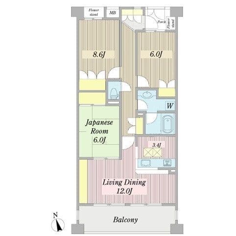 ジェイパーク武蔵小山Ⅲ 306 間取り図