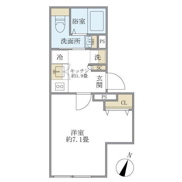 プラティーク中野坂上 201 間取り図