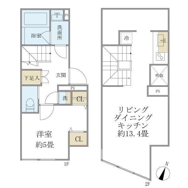 プラティーク中野坂上 401 間取り図