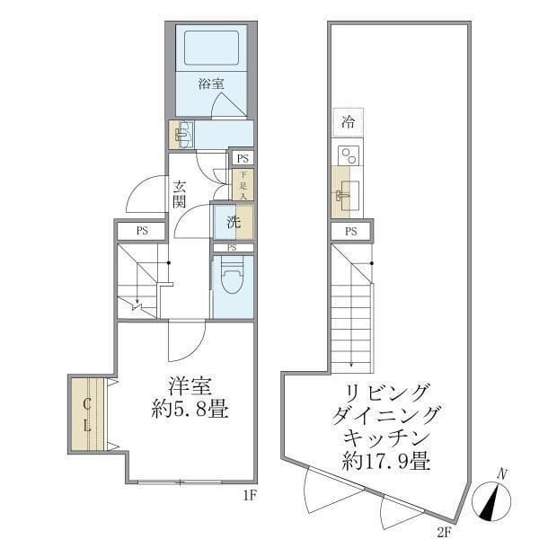 プラティーク中野坂上 402 間取り図