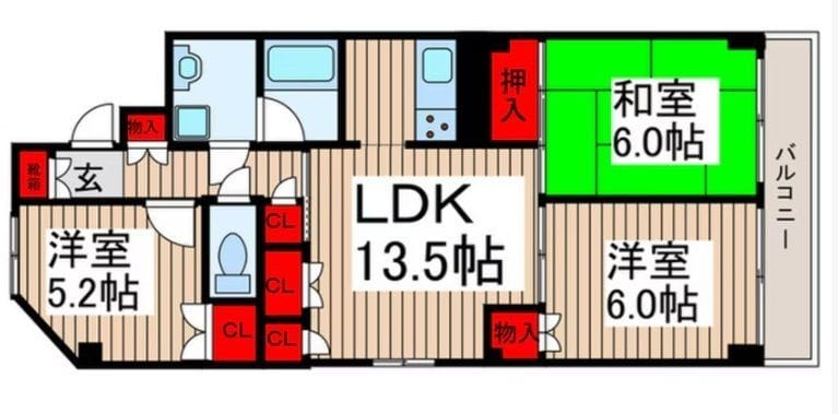 ペイネ新柴又 303 間取り図